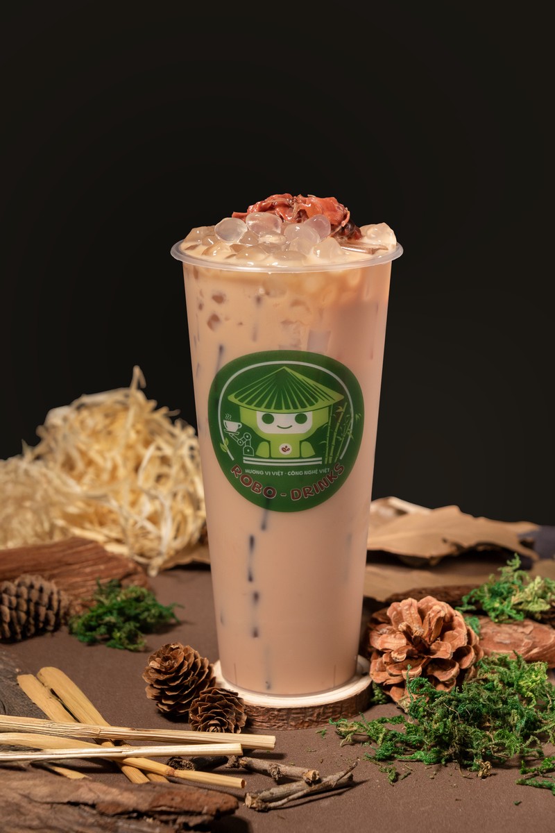 Trà sữa ngọc trai hoa hồng